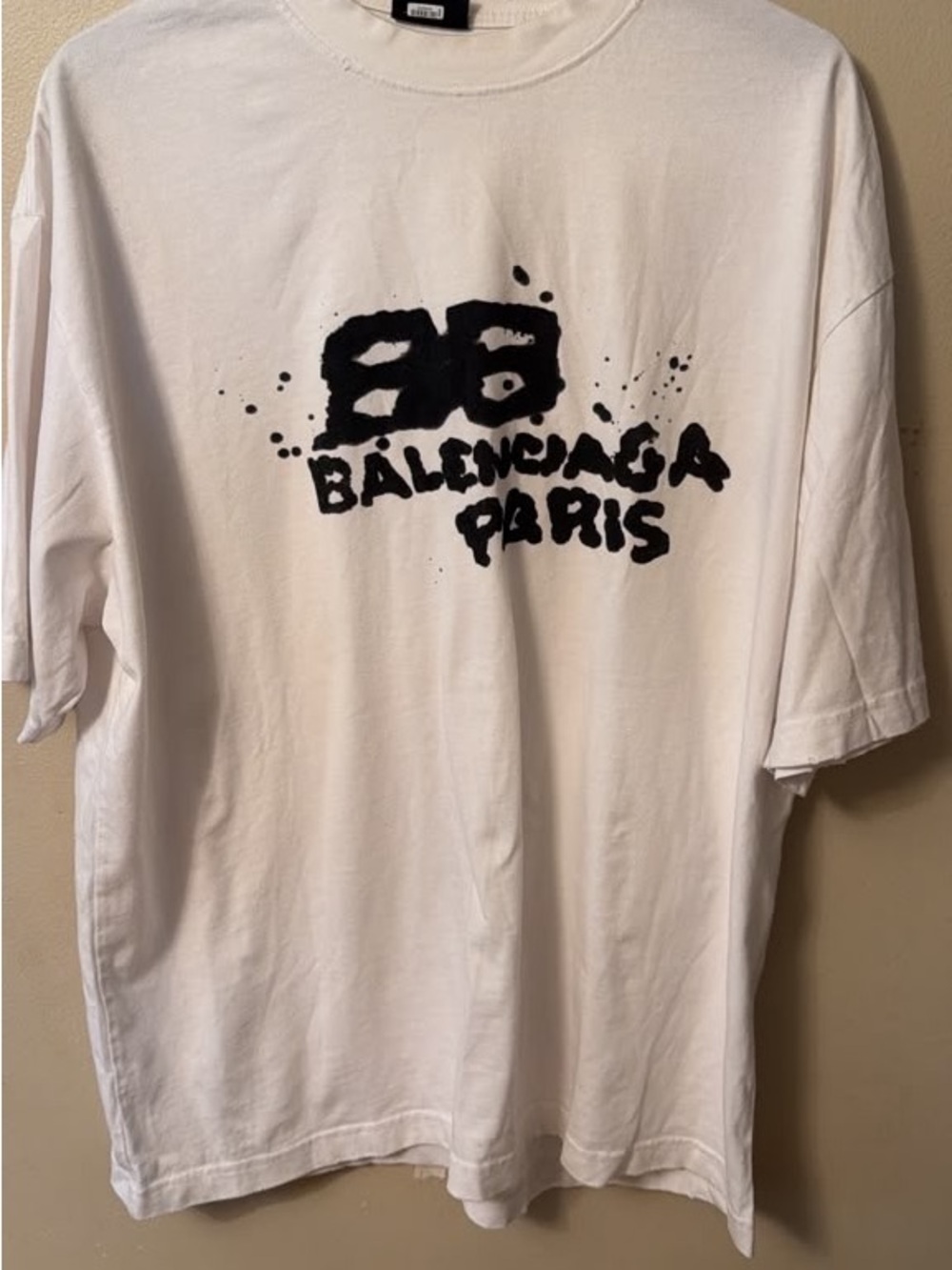 Balenciaga White Tee with Black '98' Graphic